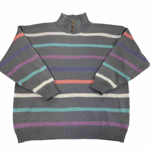 Sweaters - Vintage Rubel Fashions womens sweater Basic Line XL Pullover 3/4 Sleeve Boho Y2K